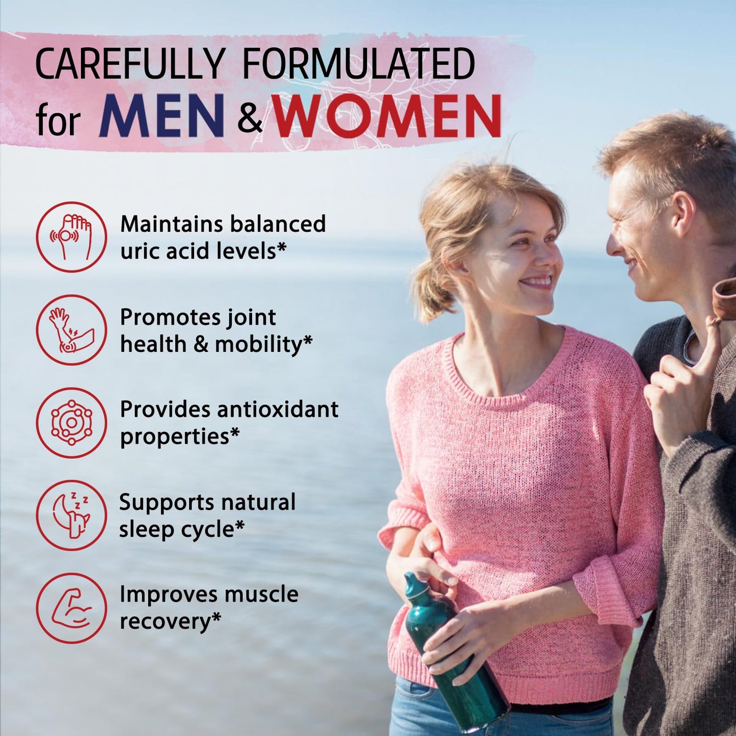 Bonawell Tart Cherry 60:1 Extract, 30000mg Strength, Made from Montmorency Tart Cherries, Powerful Uric Acid Cleanse for Joint Comfort, 3 Month Supply, 90 Capsules