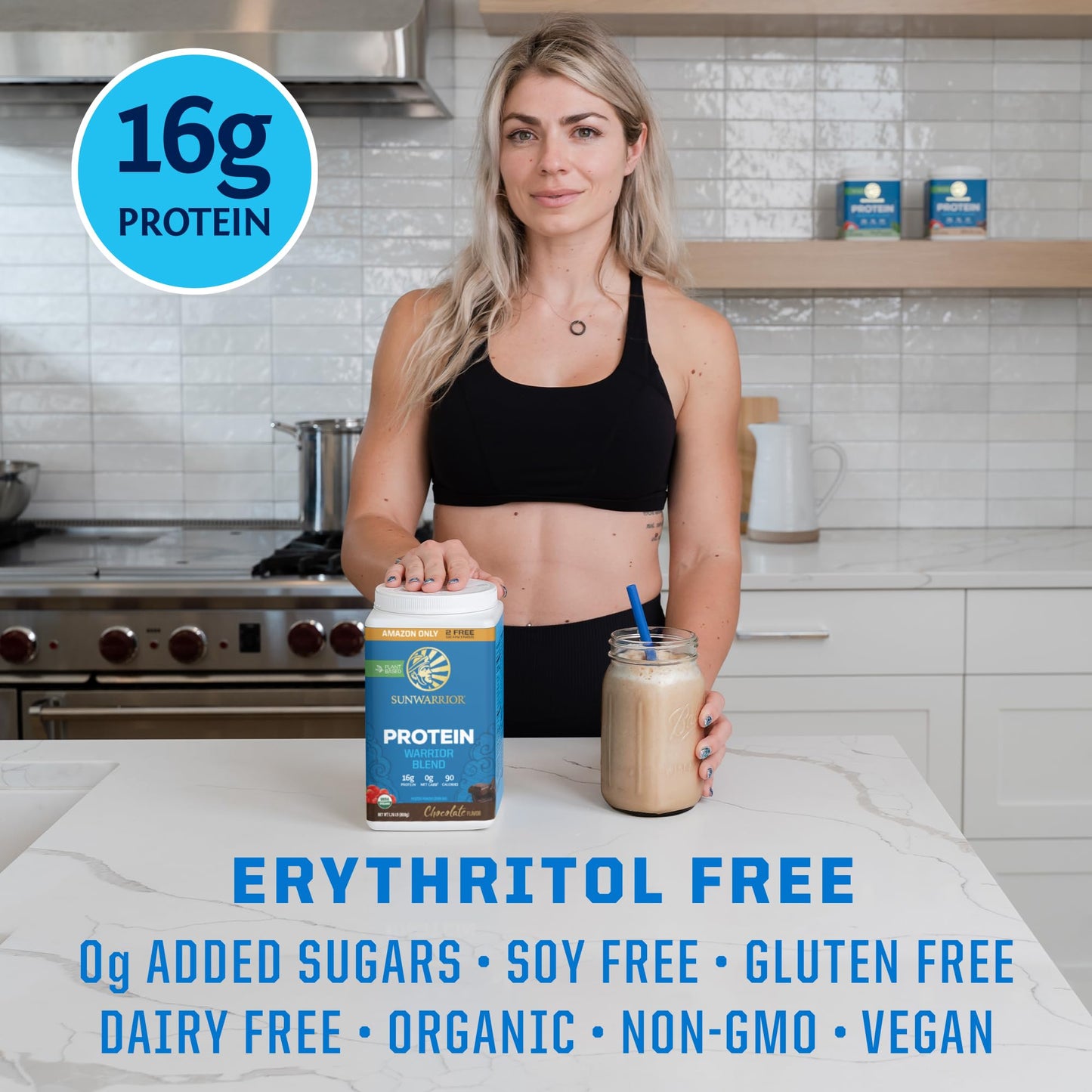 Sunwarrior Vegan Protein Powder Plant-Based USDA Organic Protein BCAA Amino Acids Hemp Seed Keto Friendly Soy, Dairy, Gluten, & Synthetic Free Non-GMO Chocolate 32 Servings 16g