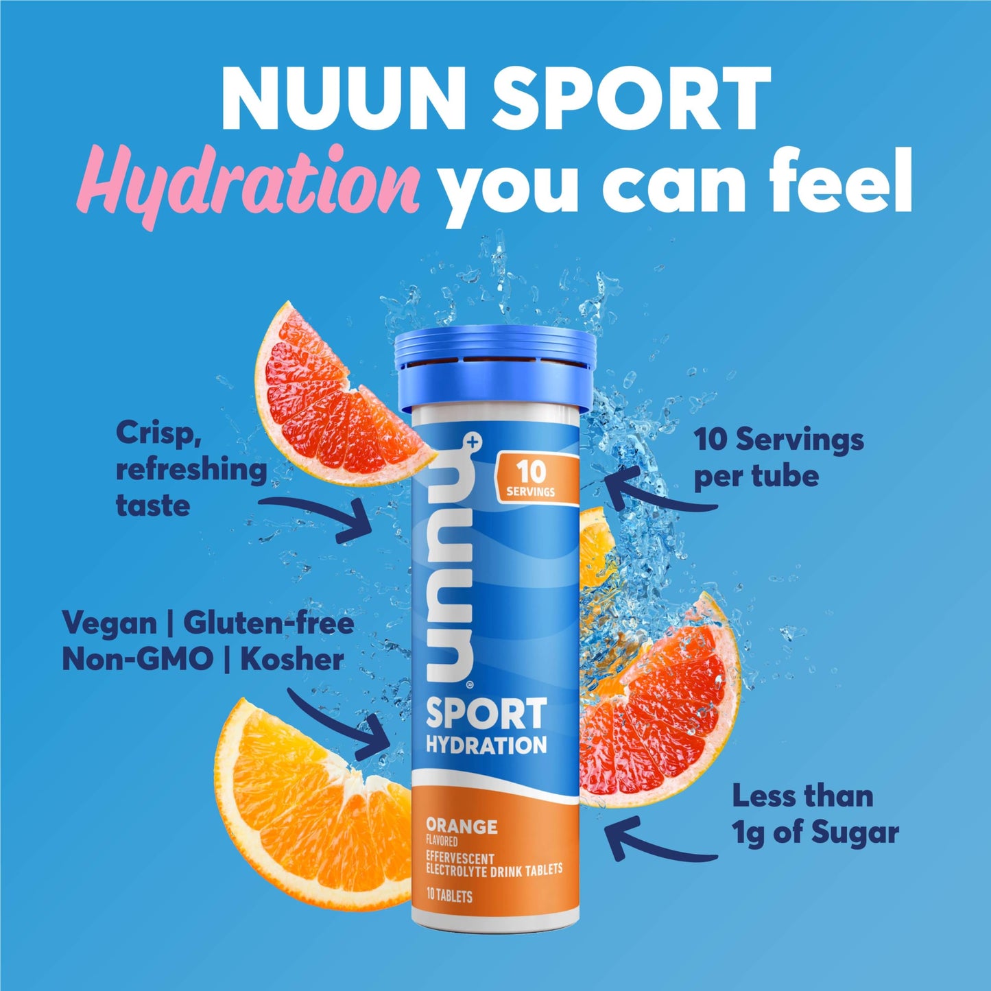 Nuun Sport Electrolyte Tablets with Magnesium, Calcium, Potassium, Chloride & Sodium, Gluten Free & Vegan, Mixed Flavors, 4 Pack (40 Servings Total)