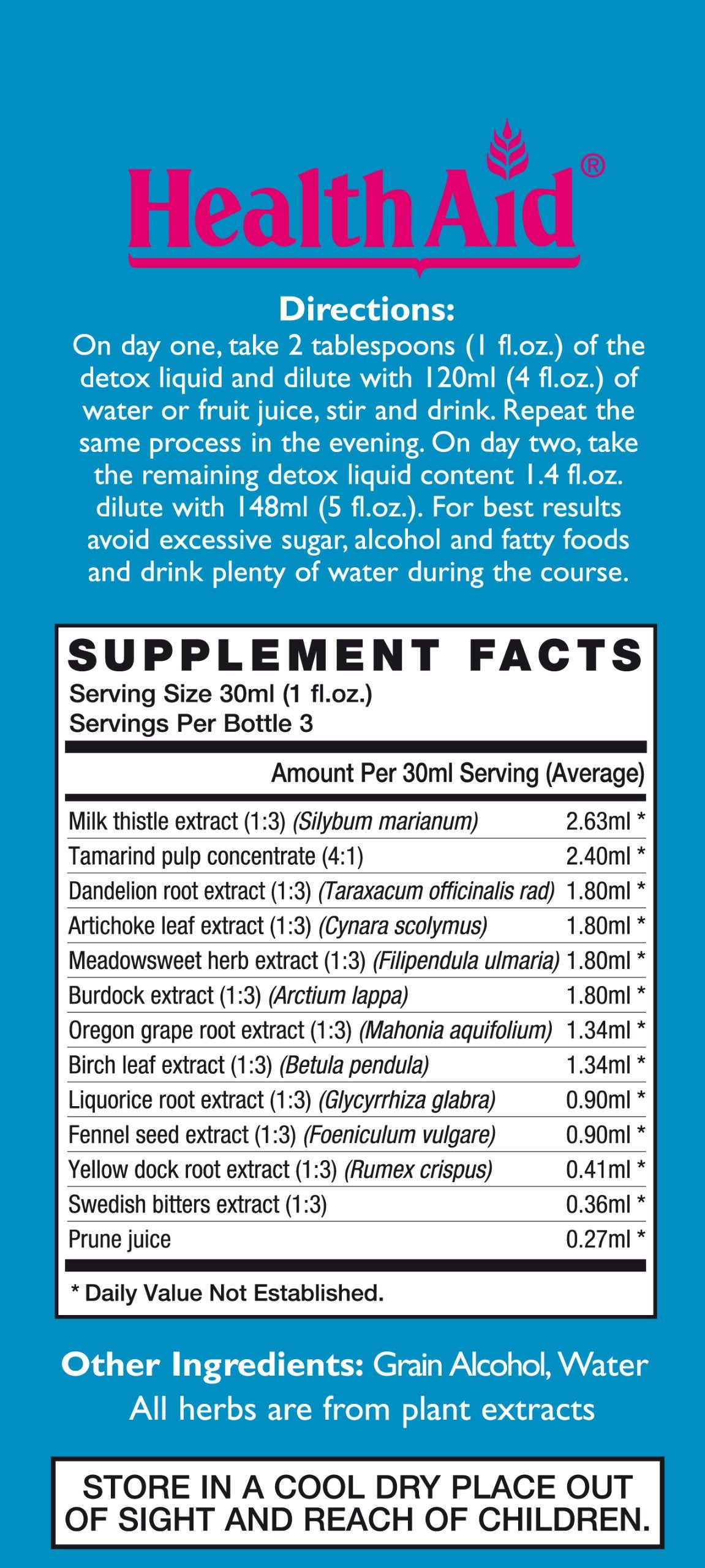 HealthAid 2 Day Detox with 13 Active Herbs, Helps Remove Toxins and Maintain Healthy Body Function