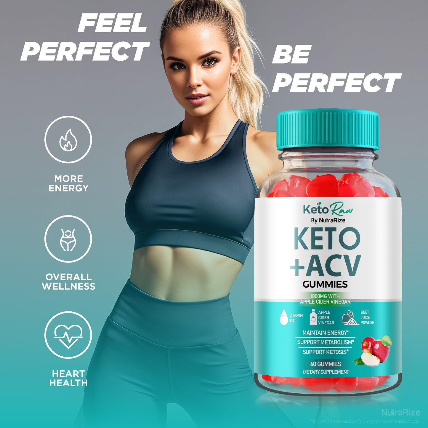 Keto Raw ACV Gummies, Premium Keto ACV Advanced Weight Loss Support Formula, All Natural Keto Plus Raw Apple Cider Vinegar Gummy, Official Keto+ACV Ketoraw Gomitas Reviews (60 Gummies)