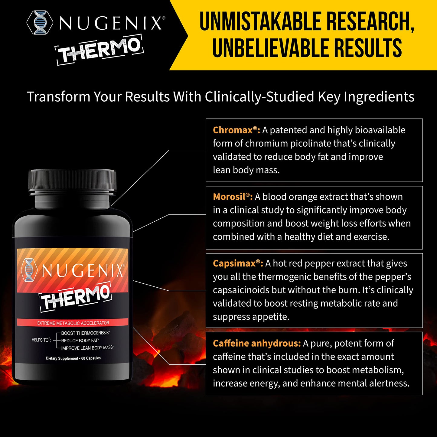 Nugenix Thermo - Thermogenic Fat Burner Supplement Pills for Men, Extreme Metabolic Accelerator, 42 Count