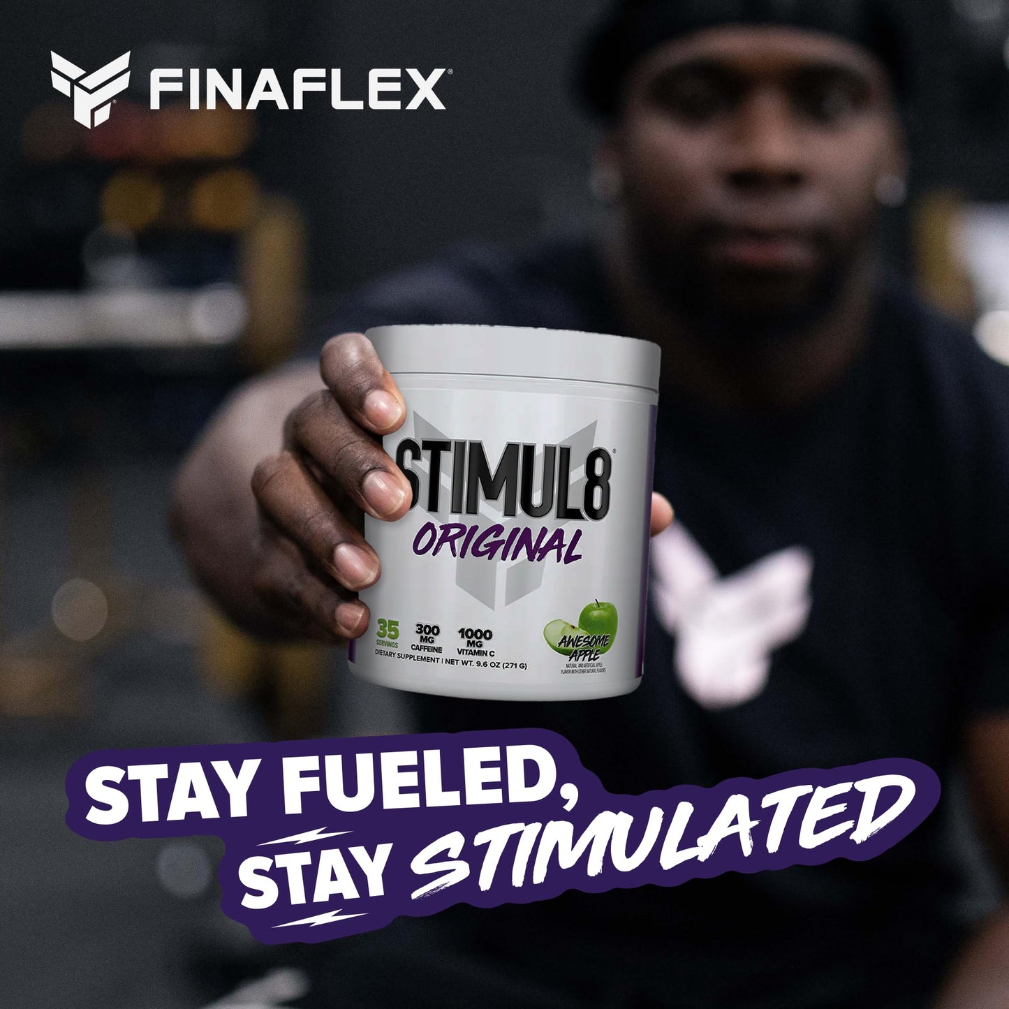 FINAFLEX STIMUL8 Original Pre-Workout, Awesome Apple - Energy, Strength & Endurance for Men & Women - with Caffeine, Beta-Alanine & Vitamin C - 35 Servings