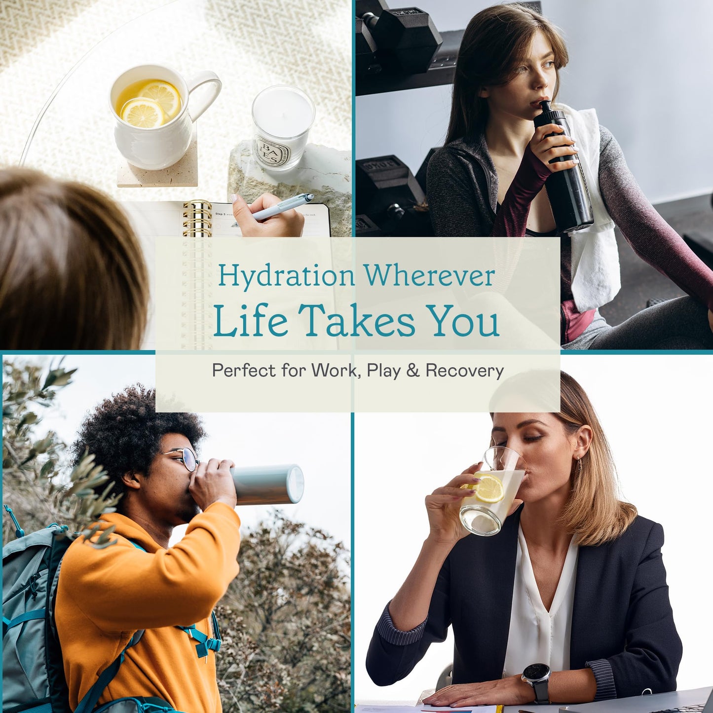 GOODONYA Organic Hydration - Electrolyte Powder Packets | Lemon, Coconut Water, Magnesium, Himalayan Pink Salt | Only 1g Sugar, No Artificial Flavors | USDA Organic & Plant-Based | 12 Stick Packs