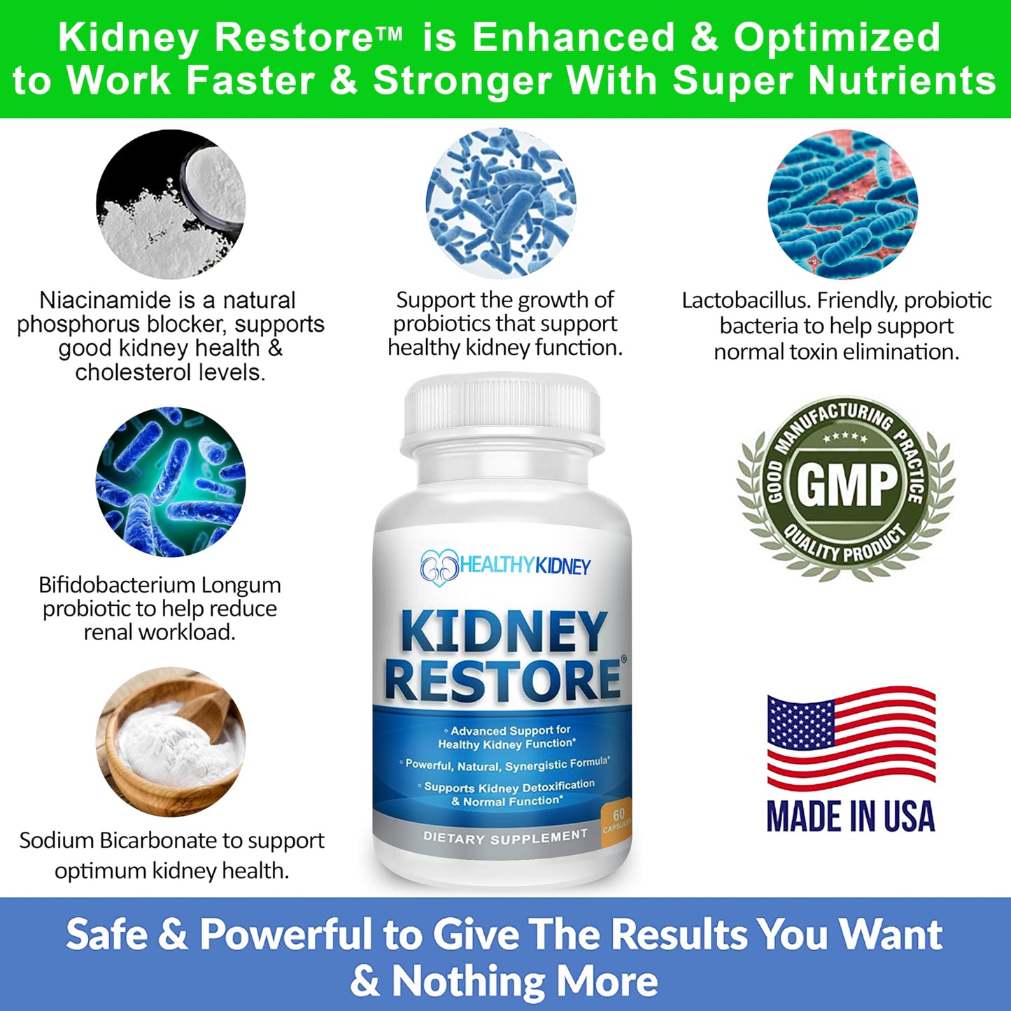 3 Pack Natural Kidney Cleanse to Support Kidney Function and Detox, Advanced Formula Can Help Boost Kidney Health, Daily Health Supplement Pills, 60 Capsules