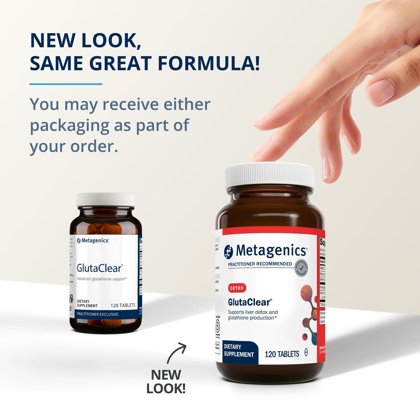 Metagenics GlutaClear - Advanced Glutathione Support* - 750 mg Niacin - Potent Antioxidant Support* - with Broccoli Seed Extract & Vitamin C - Non-GMO & Gluten Free - 120 Tablets