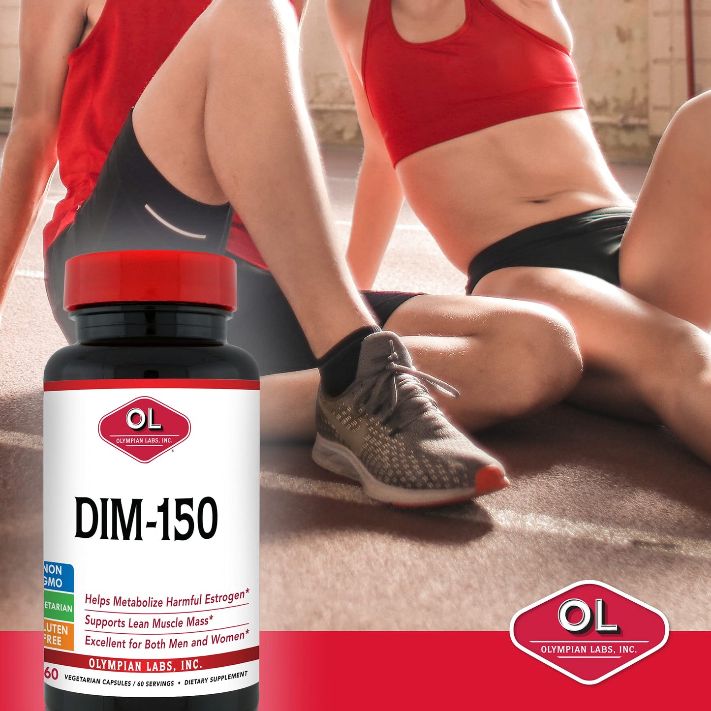 Olympian Labs DIM Supplement 150mg - DIM Diindolylmethane 30 Capsule Supply of DIM for Estrogen Balance, Hormone Menopause Relief, Acne Treatment, PCOS, Bodybuilding