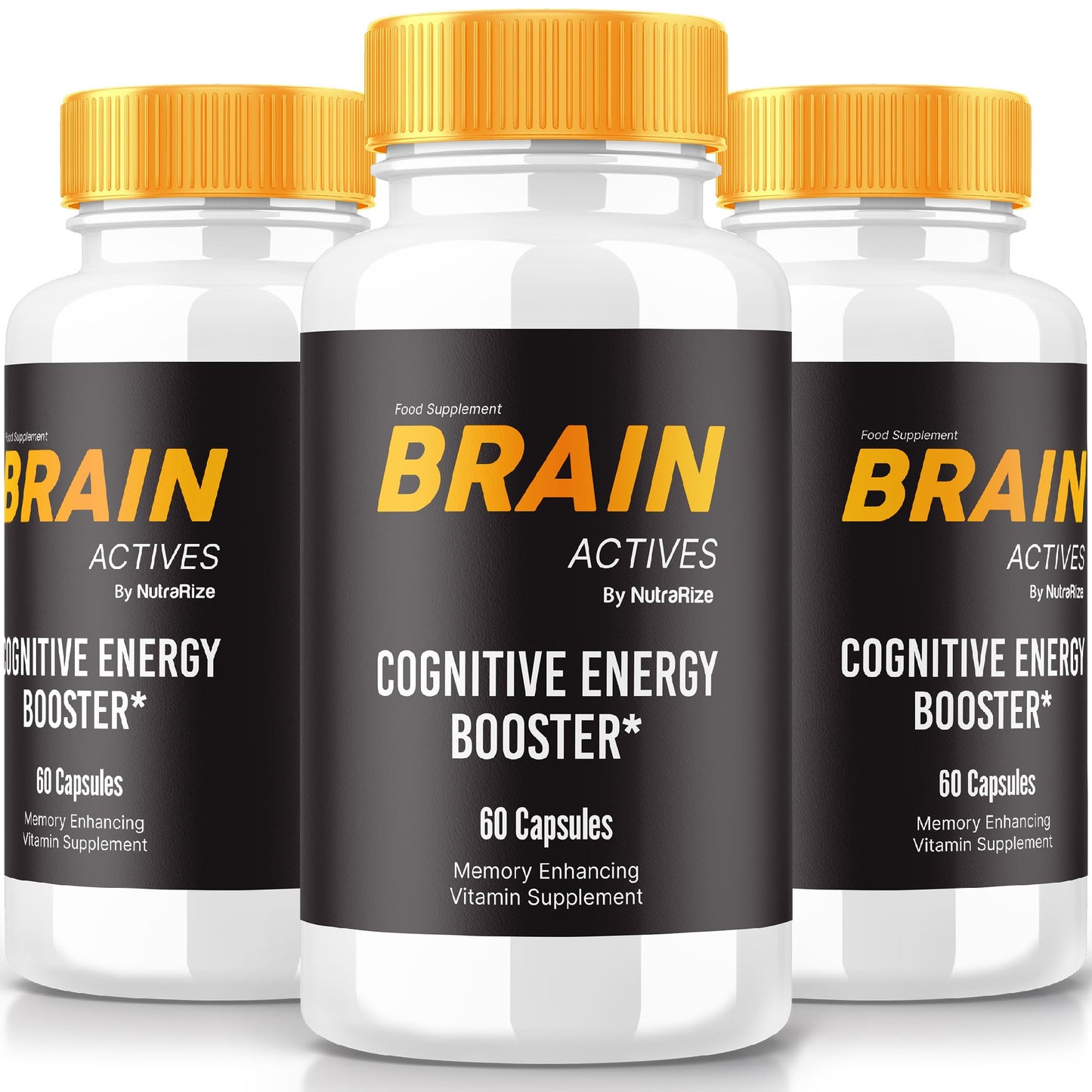 (3 Pack) Brain Actives Capsules, Brain Active Advanced Cognitive Health Support, Brain Actives Max Strength Memory Formula, Brain Actives Supplement for Brain Fog, BrainActives Reviews (180 Capsules)