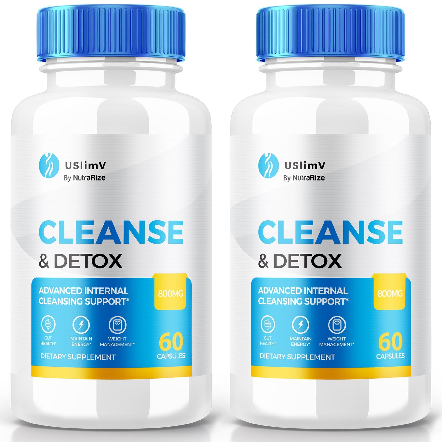 (2 Pack) USlimV Capsules, USlimV Weight Loss Pills - for Advanced Internal Cleansing Support, USlimV All Natural Supplement, Keto + Vitamins Formula, USlim V Keto ACV Pastillas Reviews (120 Capsules)