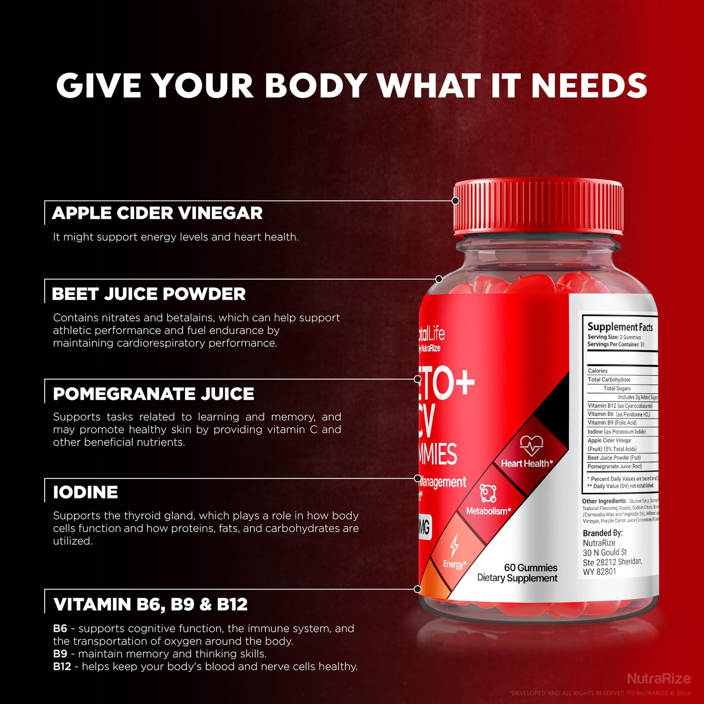 (2 Pack) Total Life Keto ACV Gummies, Total Life Keto Advanced ACV Weight Loss Formula, Natural Apple Cider Vinegar 1000MG, Maximum Strength Keto Support, Keto Vitamin, TotalLife Review (120 Gummies)