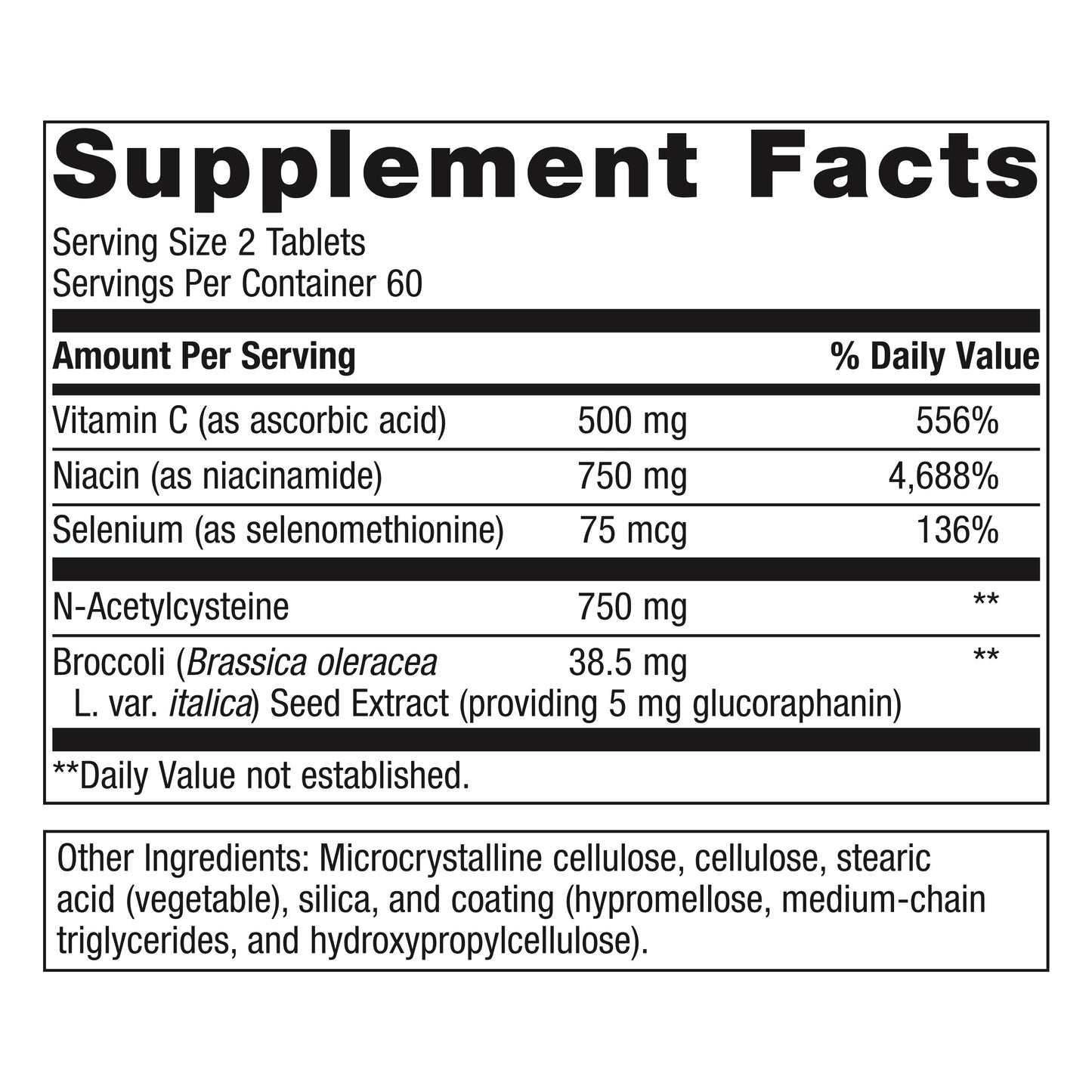 Metagenics GlutaClear - Advanced Glutathione Support* - 750 mg Niacin - Potent Antioxidant Support* - with Broccoli Seed Extract & Vitamin C - Non-GMO & Gluten Free - 120 Tablets