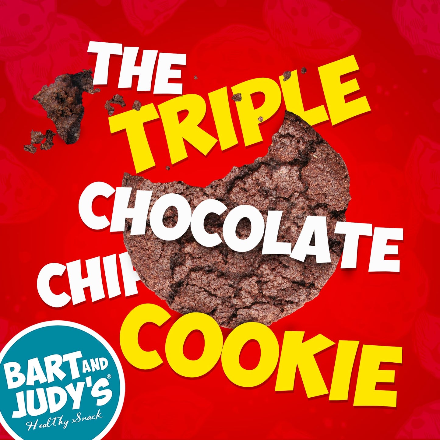 Bart Judys Gourmet Chocolate Chip Cookies Made With Only Delicious Natural REALIngredients Homemade Goodness Cookie Snack Triple Chocolate Flavor 16 Oz 6 Pack