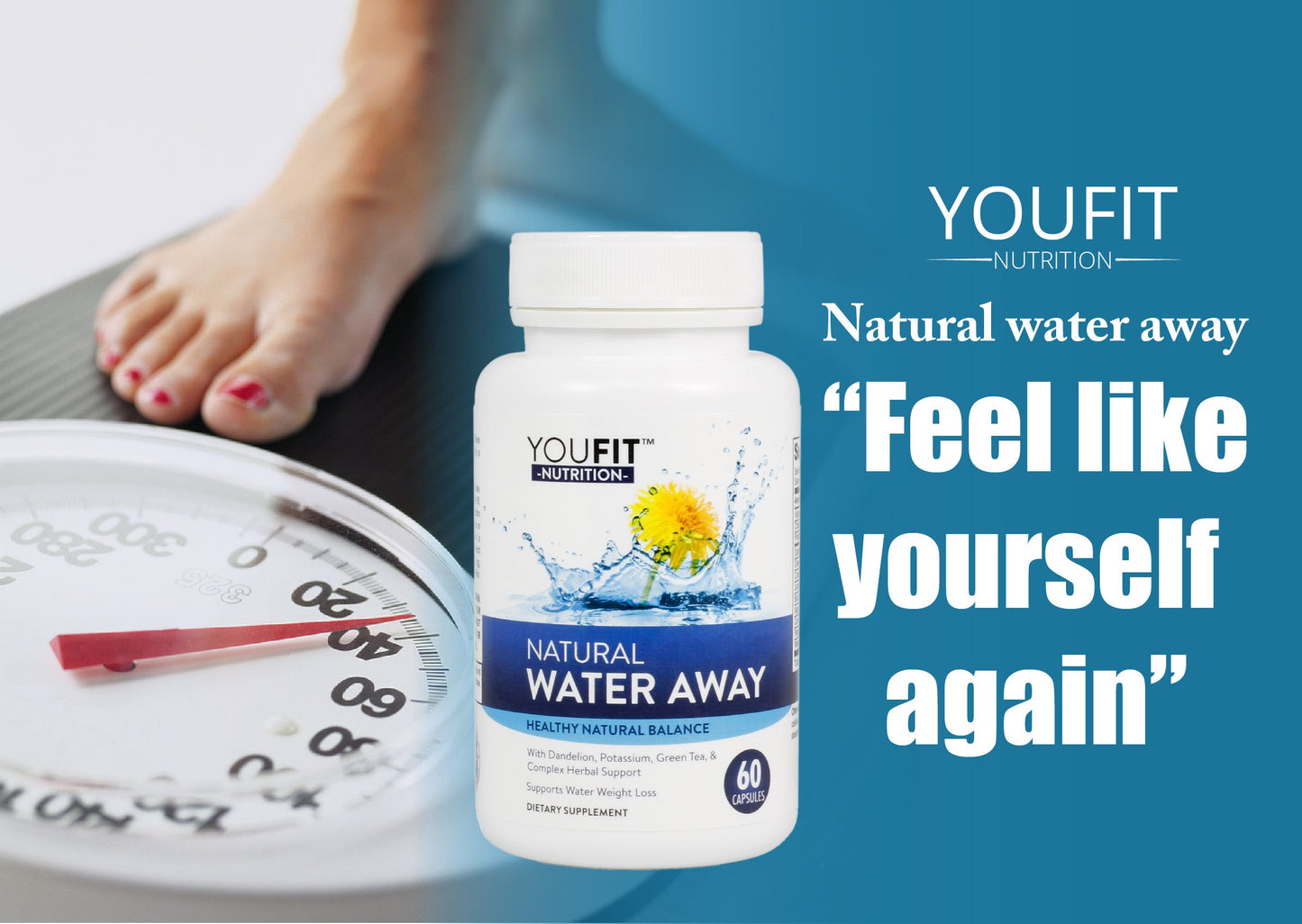 Water Pills for Fluid Balance Support - Herbal Supplement for Bloating, Natural Diuretics for Water Retention and Edema Relief in Legs and Feet - Maximum Strength Formula 60 Capsules