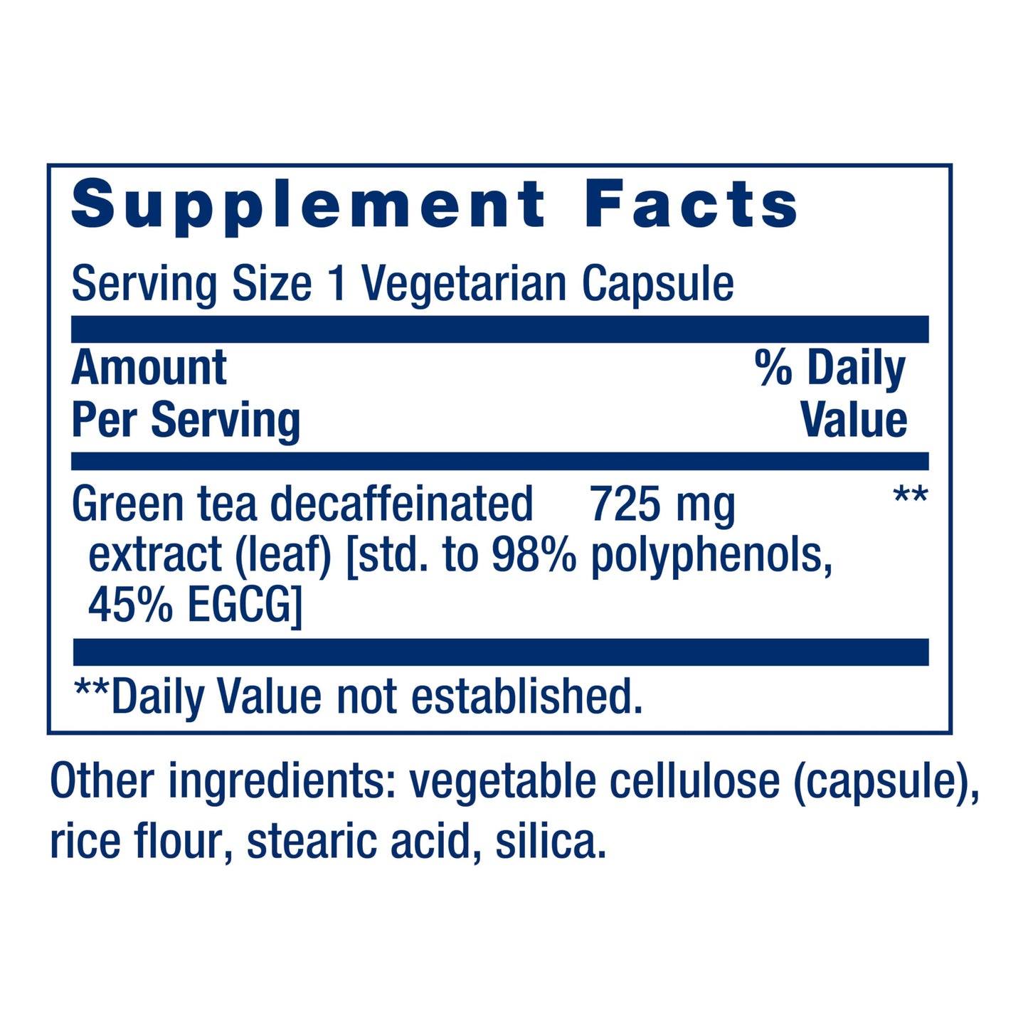 Life Extension Decaffeinated Mega Green Tea Extract - Polyphenol-Rich, Cell Health, Heart Health, Brain Health, Antioxidant Protection - Non-GMO, Gluten-Free, Vegetarian - 100 Capsules