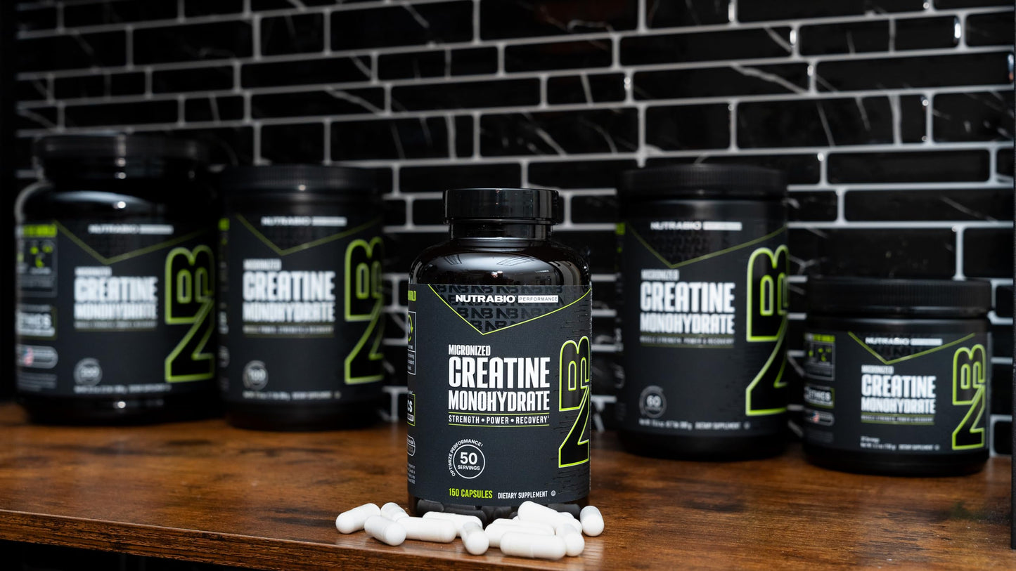 NutraBio Micronized Creatine Monohydrate Capsules, Creatine Monohydrate Pills, Kosher, Creatine Supplements Supports Muscle Energy, Strength, and Growth for Men and Women, 2500mg, 150 Capsules