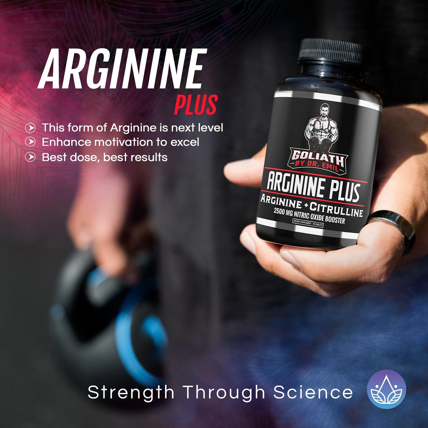Dr. Emil's ARGININE Plus - L Arginine + L Citrulline - 2500 MG High Dose NO Booster Tablets - Nitric Oxide Supplement for Vascularity and Heart Health (Arginine AAKG and Citrulline Malate 2:1)