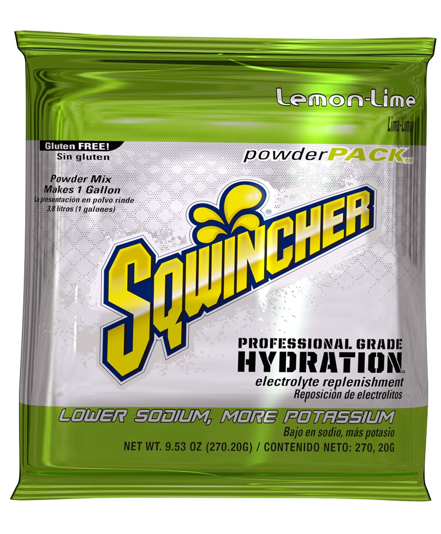 Sqwincher 016008-LL Concentrate Powder Pack, 1 Gallon Yield, Green, Standard (Pack of 20)