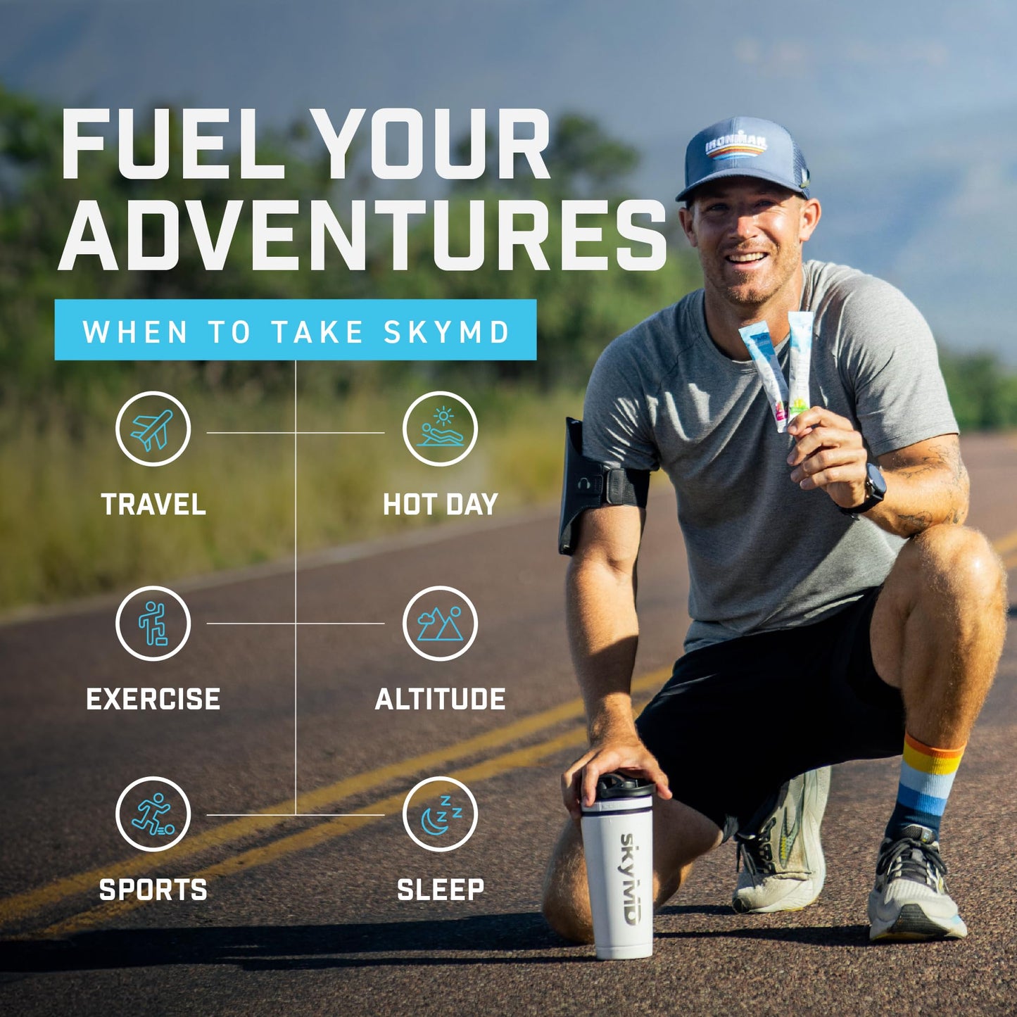 skyMD Variety Pack Electrolyte Drink Packets | Fast-Acting Hydration Boost | Low-Sugar Formula for Energy & Recovery | Easy Mix for Water or Travel | 16 Single-Serve Sticks
