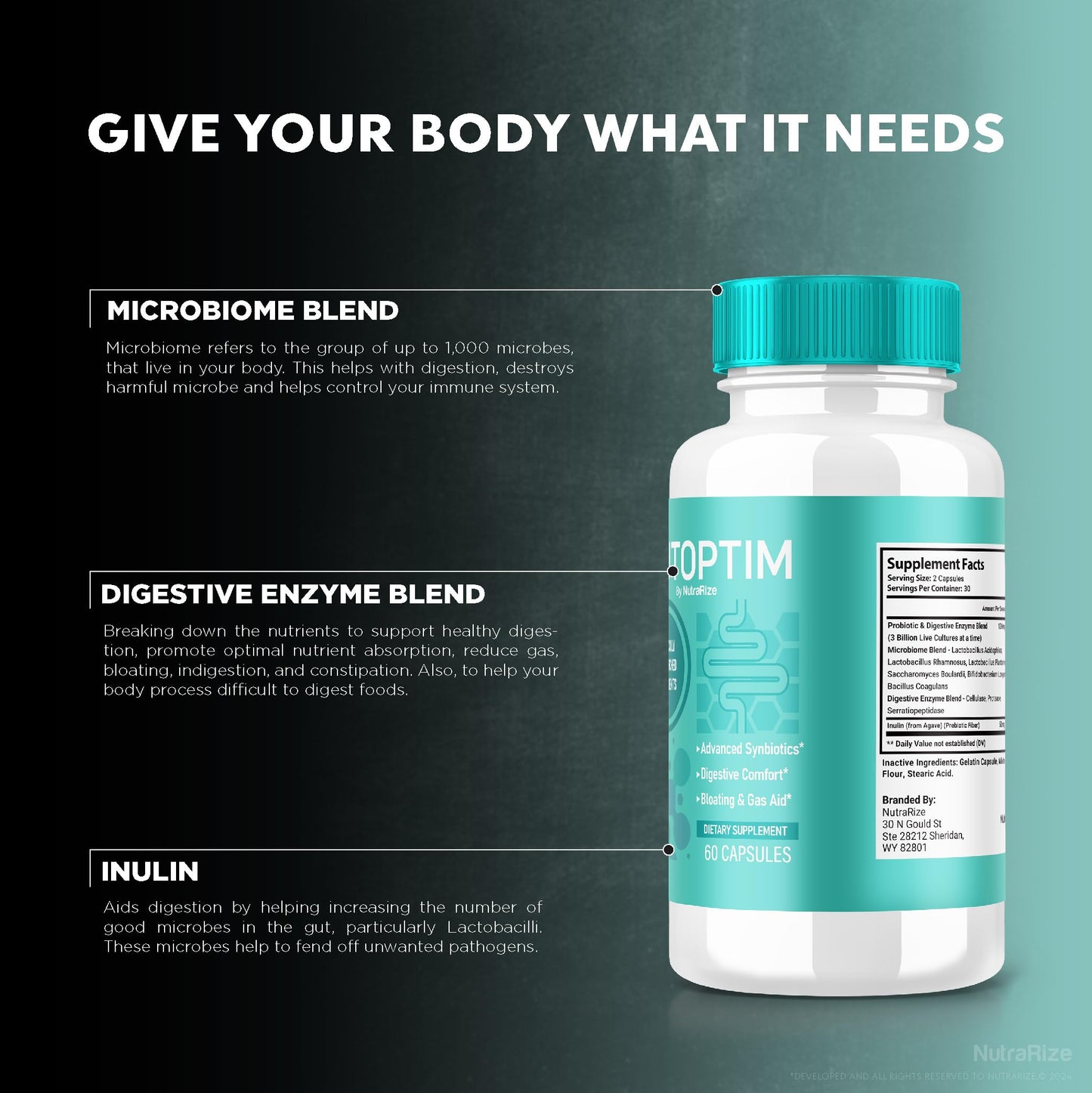 (2 Pack) GutOptim Vitamin, Advanced Formula Capsules for Gut Health, GutOptim All Natural Supplement for Digestive Wellness, Extra Strength Official Formula, Gut Optim Reviews (120 Capsules)