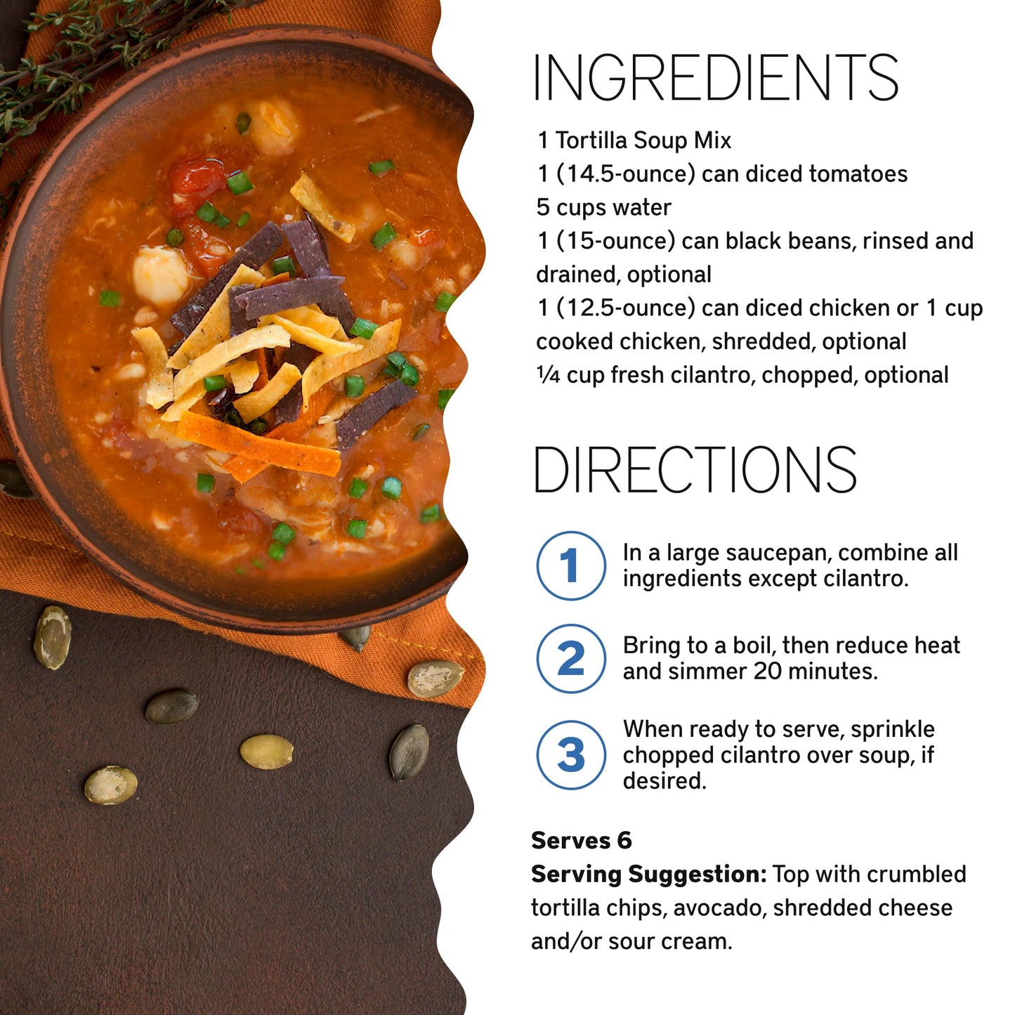 Southern Living Tortilla Soup Mix Fresh Ingredients Soup Seasoning Mix Family Dinner Tortilla Casserole Tortilla Soup Gourmet Meal 2 Seasoning Packets