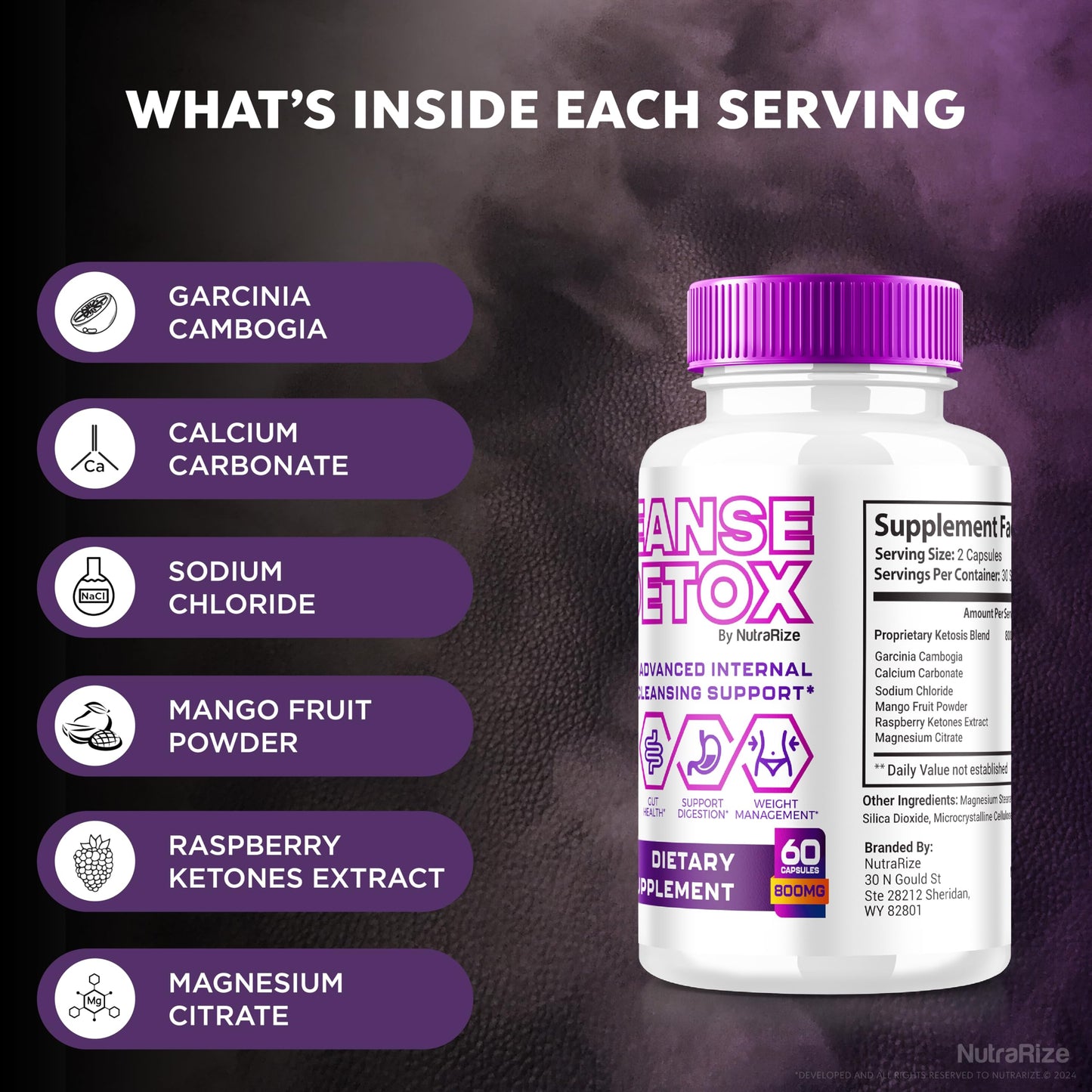 (2 Pack) Ketokandies Cleanse & Detox Capsules, Advanced Internal Cleansing Support for Healthy Weight Loss, All-Natural Formula for Cleanse and Detox, Keto Kandies Pastillas Reviews (120 Capsules)