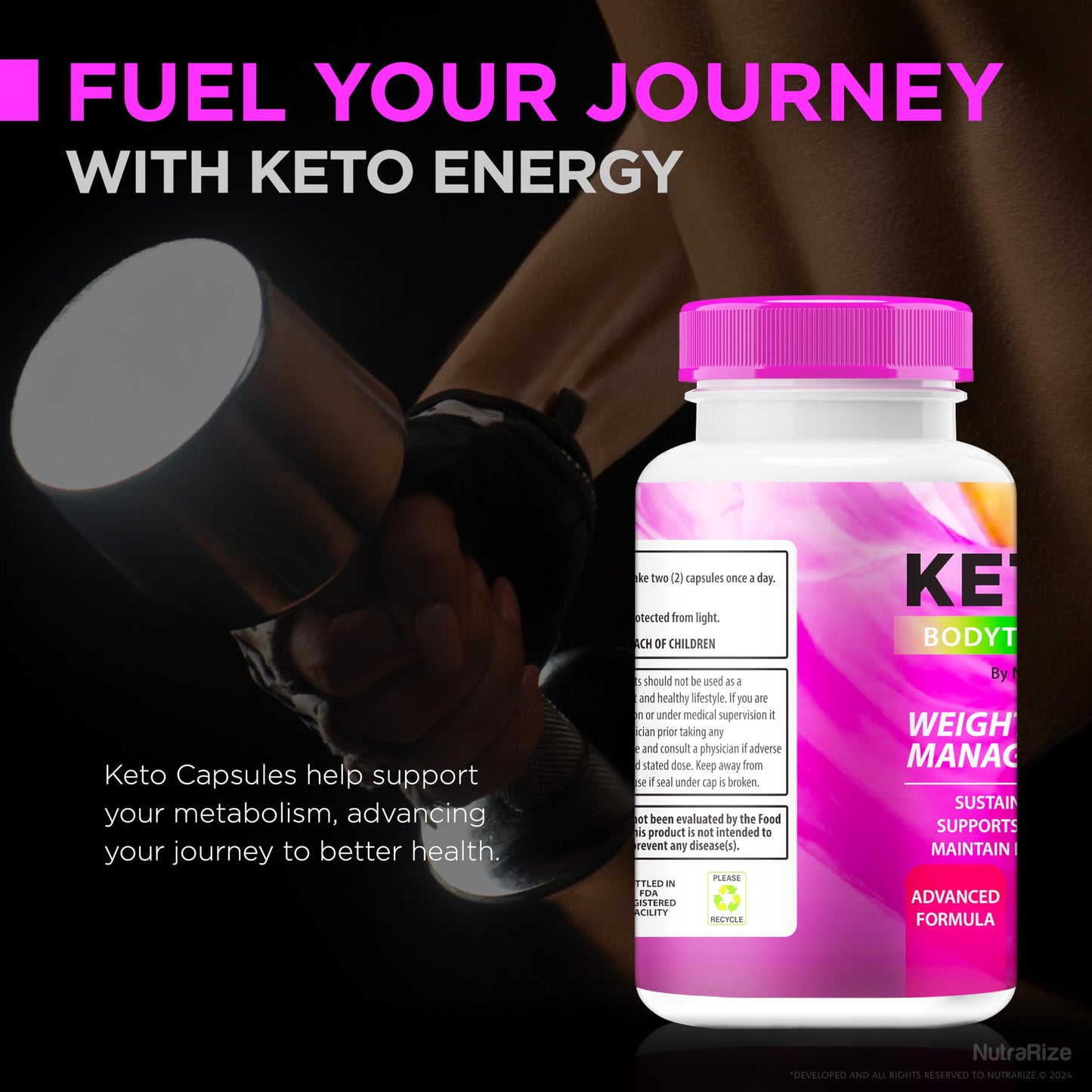 Keto Body Tone Capsules, Official Keto BodyTone Advance Weight Loss, Premium Keto Formula to Support Active Lifestyle, All Natural Keto Pills, Body Tone Keto Fitness Review (60 Capsules)