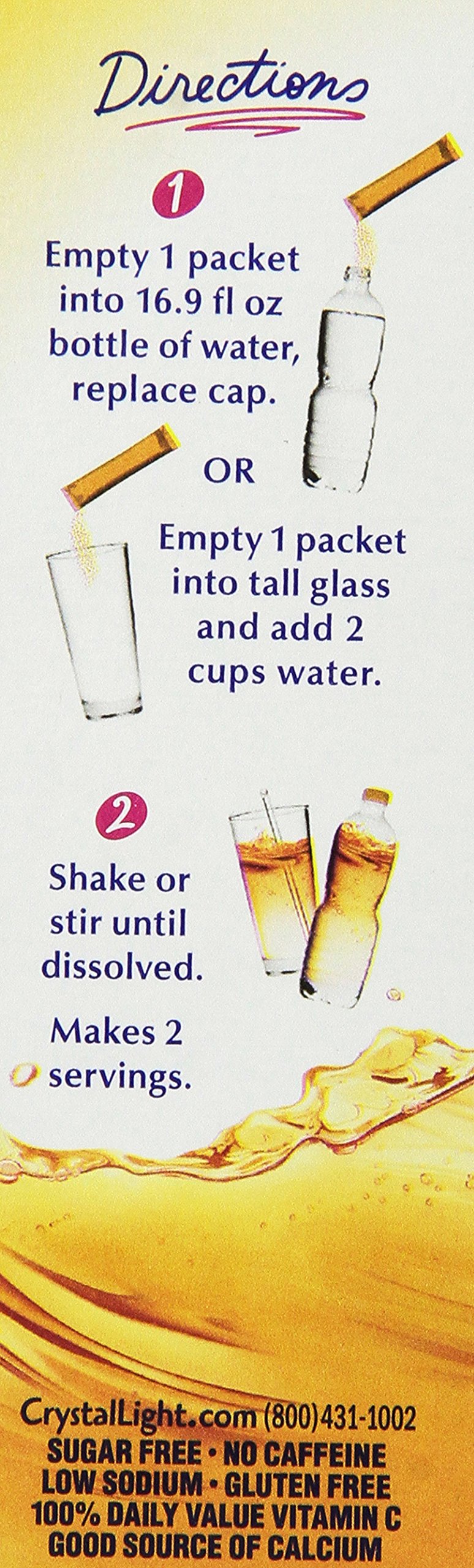 Crystal Light On The Go Sunrise Classic Orange Drink Mix 10 TenCount Box Pack of 6