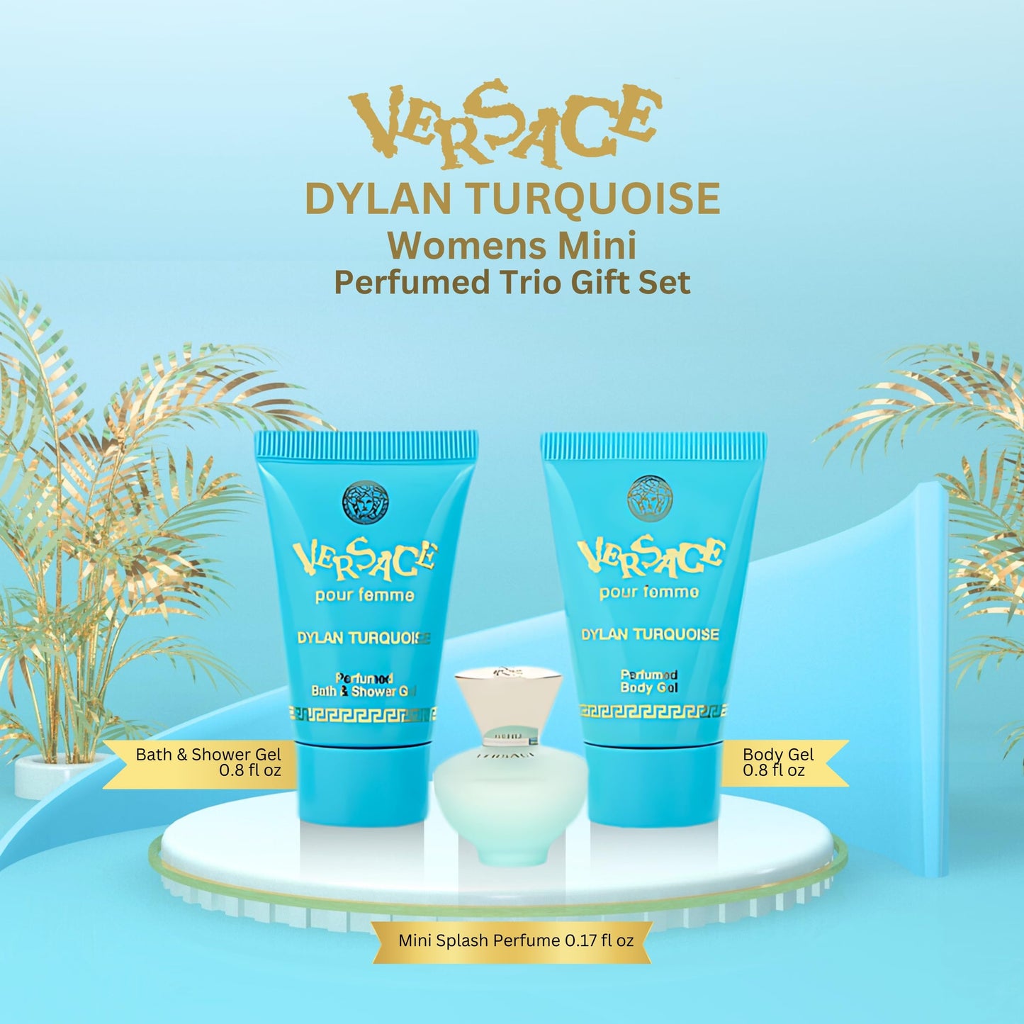 Versace Dylan Turquoise Womens Mini Perfume Trio Gift Set