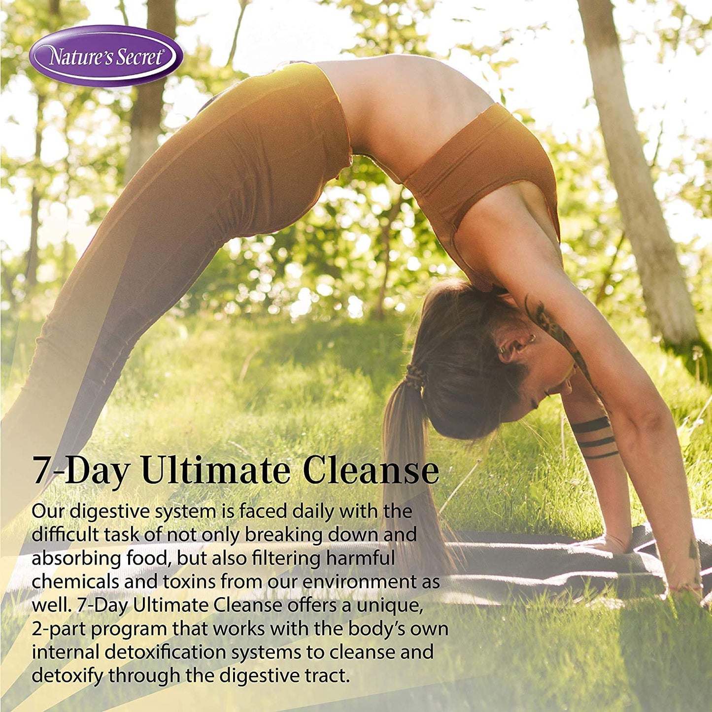Nature's Secret 7 Day Ultimate Cleanse - 2 Part Total Body Cleanse Promotes Healthy Digestion & Elimination with Multi-Herb Detox Blend & Multi-Fiber Colon Cleanse, 72 Tablets, with a Pill Case