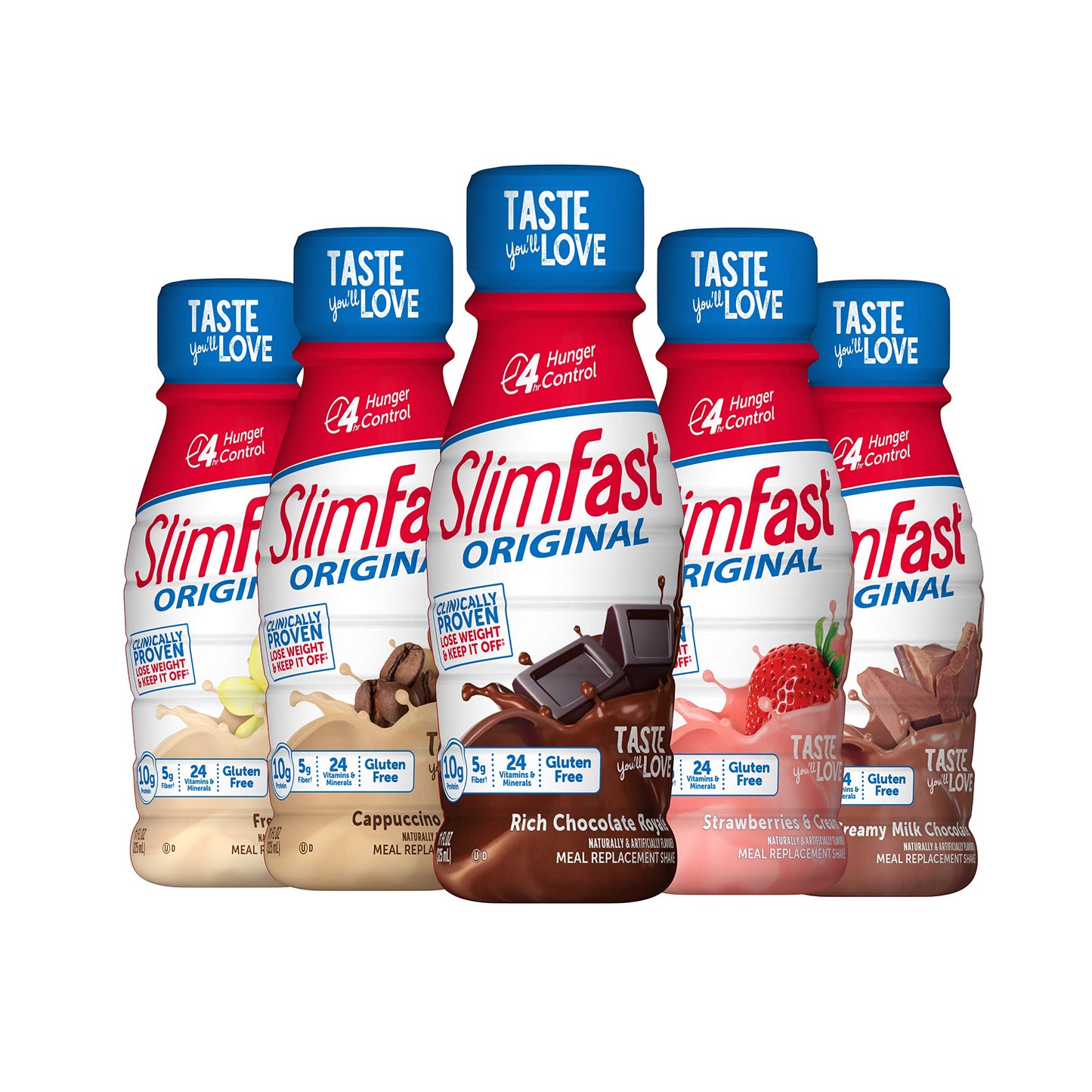 Slim Fast Ready to Drink High Protein Meal Replacement Shake, Creamy Milk Chocolate, 4 Count (Pack of 6)