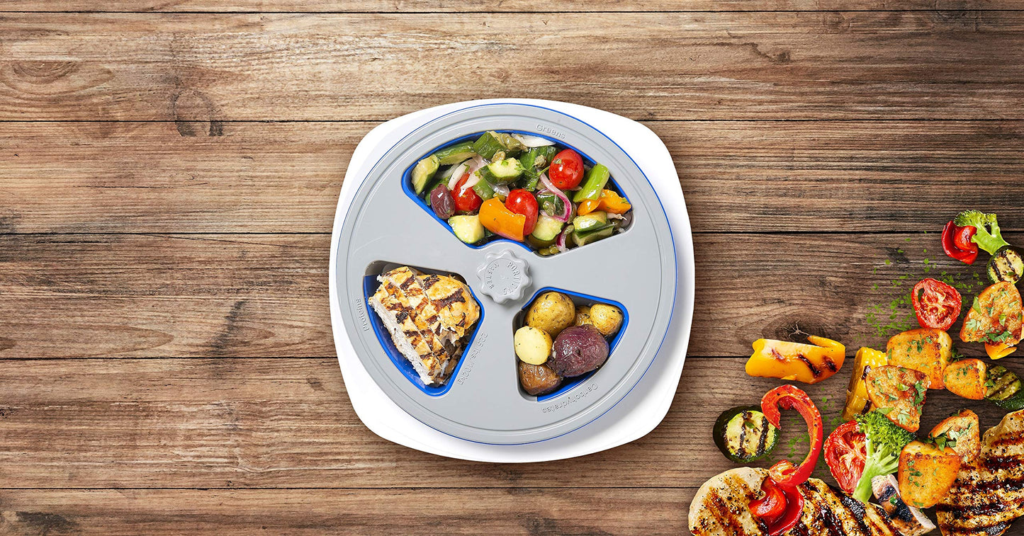 Portions Master All in One Plate | Diet Weight Loss Aid | Food Management & Servings Control (All in One)