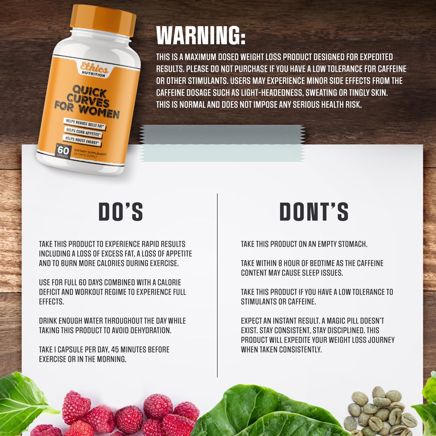 Quick Curves - Fat Burner Weight Loss Pills for Women | Appetite Suppressant, Best Fat Burner Metabolism Booster | Slimming Belly Fat Burner Diet Pills That Work Fast, Extra Strength - 60 Capsules