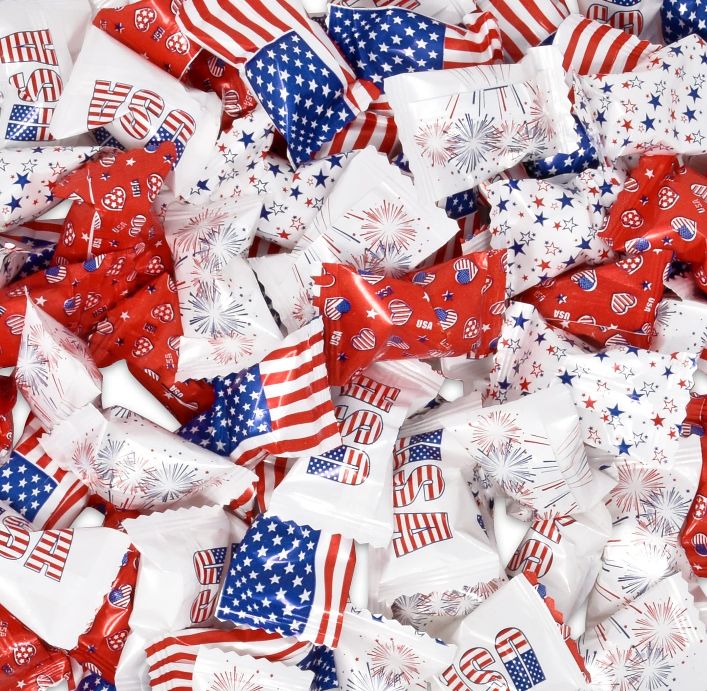 USA American Flag Butter Mint Candies Bags 100 Count Individually Wrapped Red White Blue Mint Candy 13 Ounce Bags Fourth of July Goodies Treat Candy Patriotic Party Favor Supplies Decorations