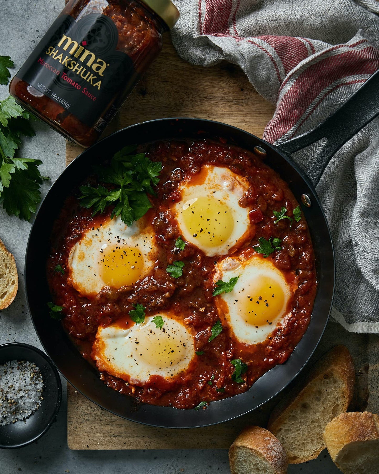 Mina Shakshuka Sauce Moroccan Tomato Sauce 147 Oz Sugar Free Sauce Keto Friendly Perfect to Use as Pasta Sauce and Simmer Sauce Delicious with Eggs Pizza Sandwiches and More 92 lbs