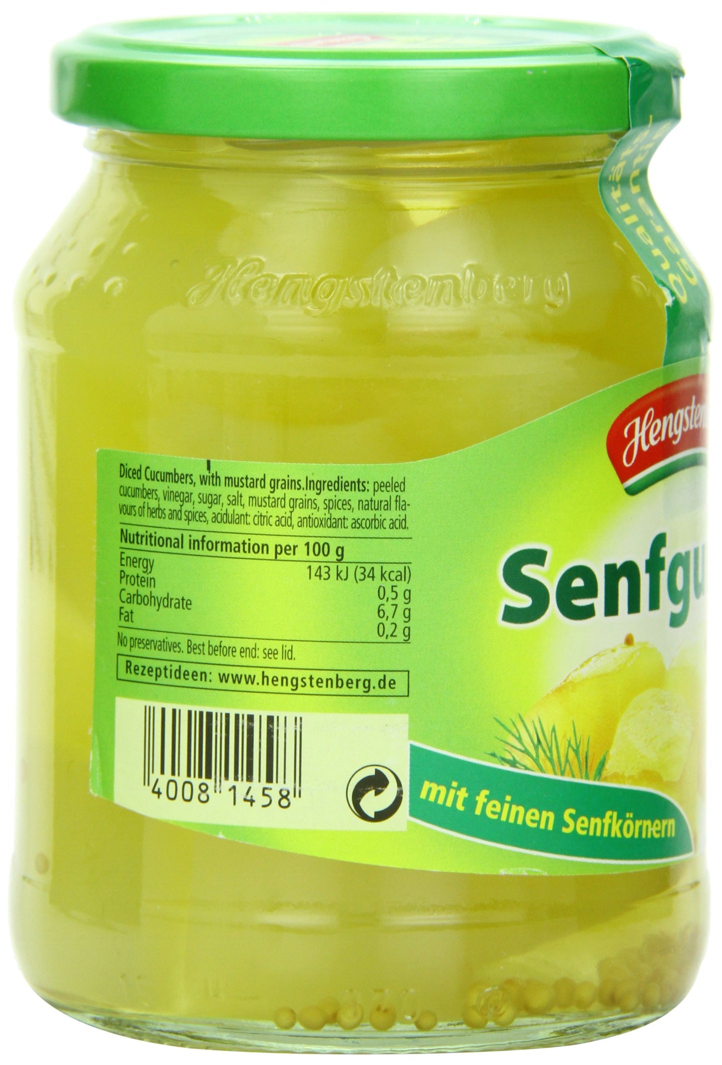 Hengstenberg Senfgurken 1250 Ounce