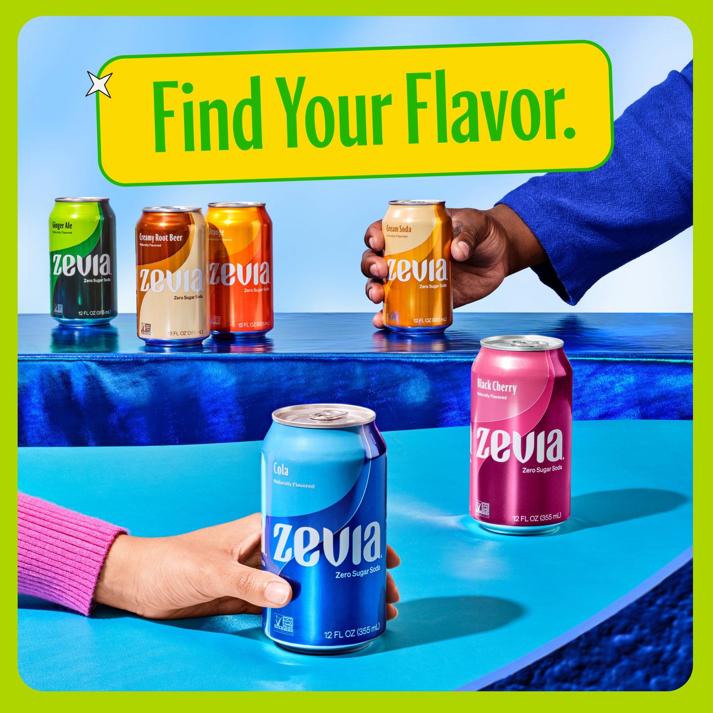 Zevia Zero Calorie Soda Lemon Lime Twist 12 Ounce Cans Pack of 6