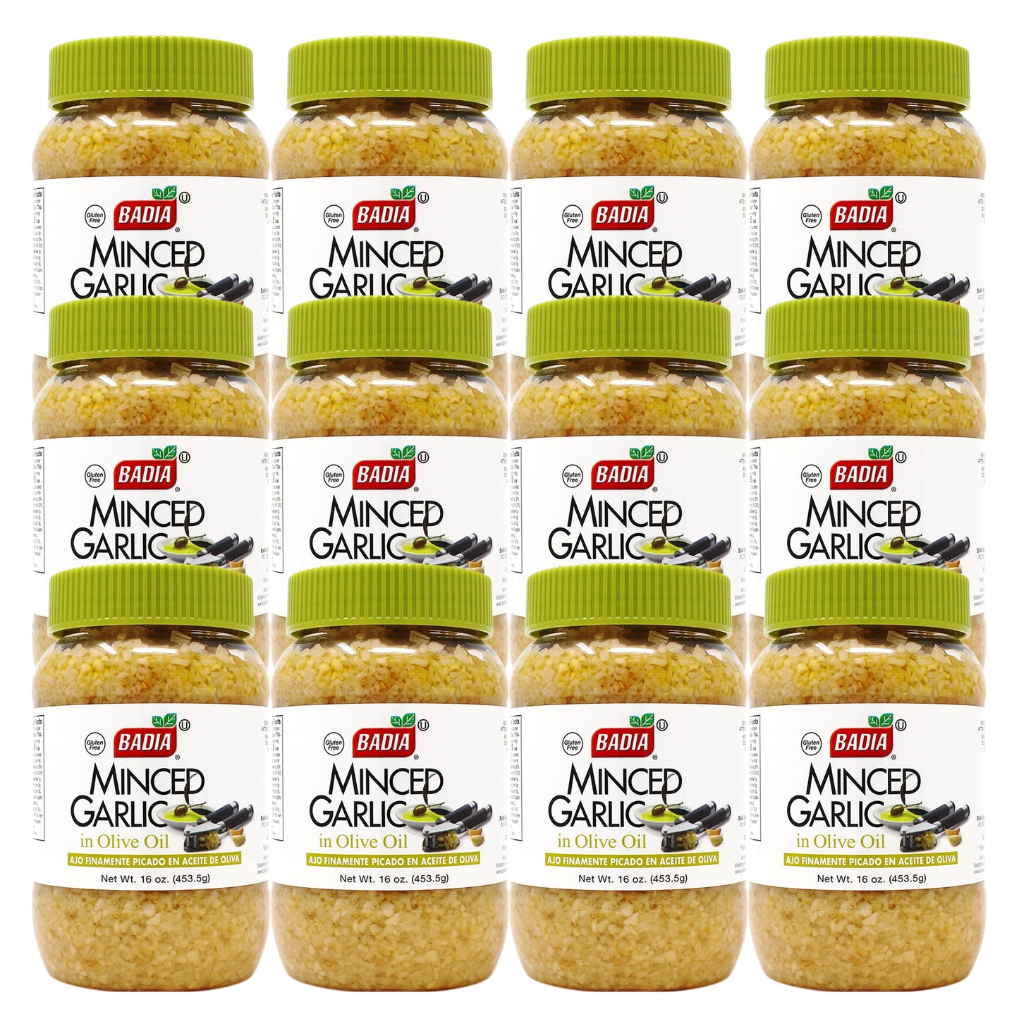 Badia Minced Garlic in Olive Oil 16 Ounce Pack of 12
