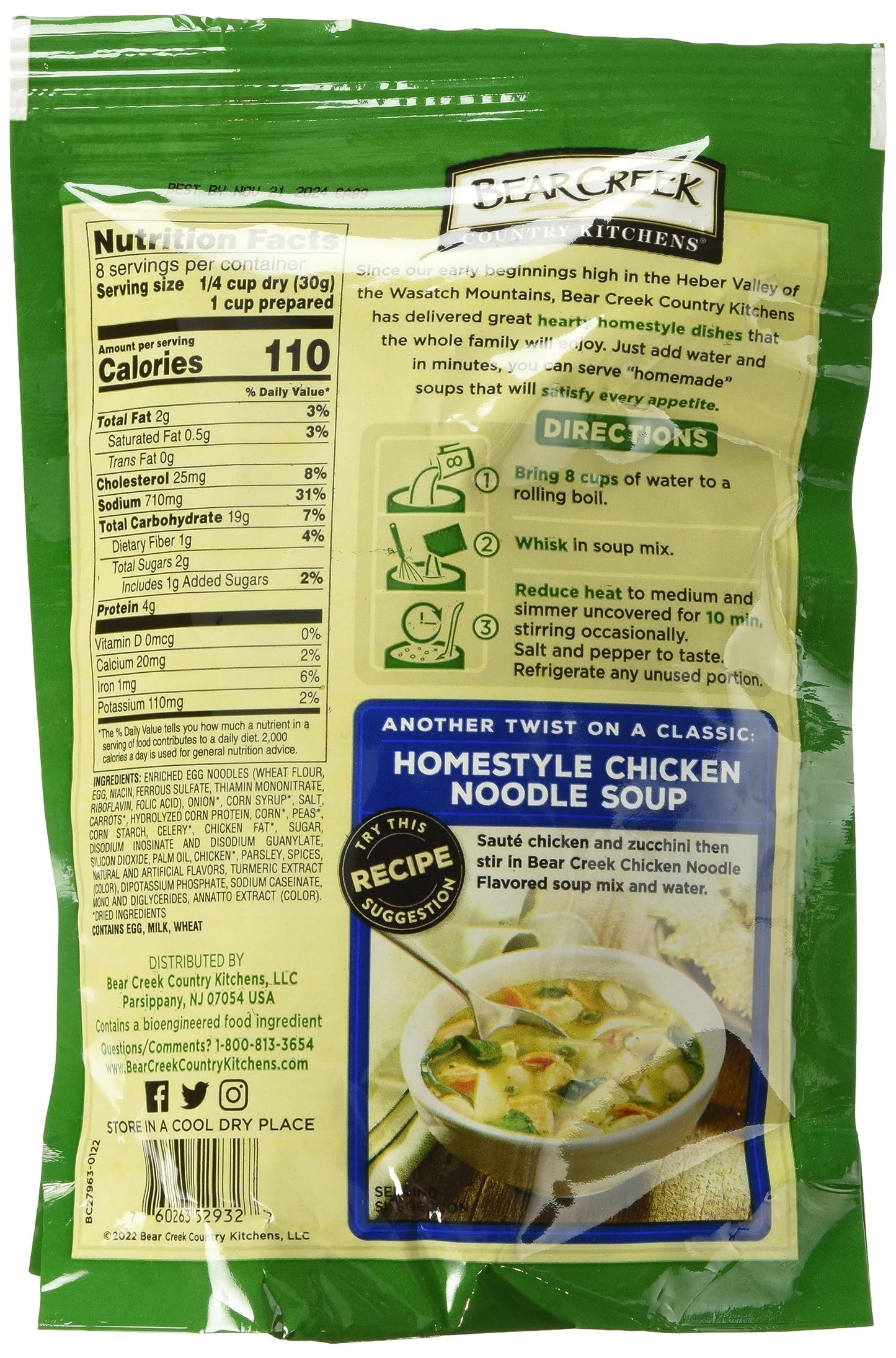 Bear Creek Chicken Noodle Soup Mix 84 Ounces Pack Of 6