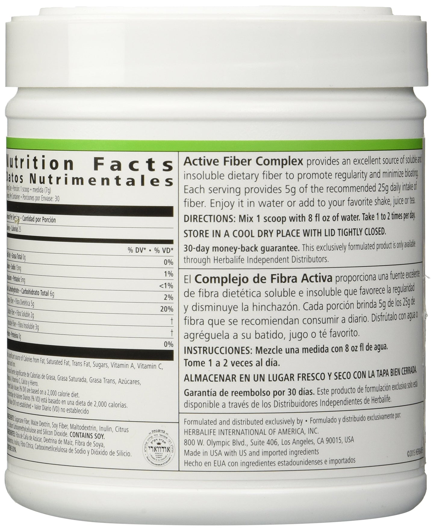 Herbalife Active Fiber - Unflavored 7.4 oz