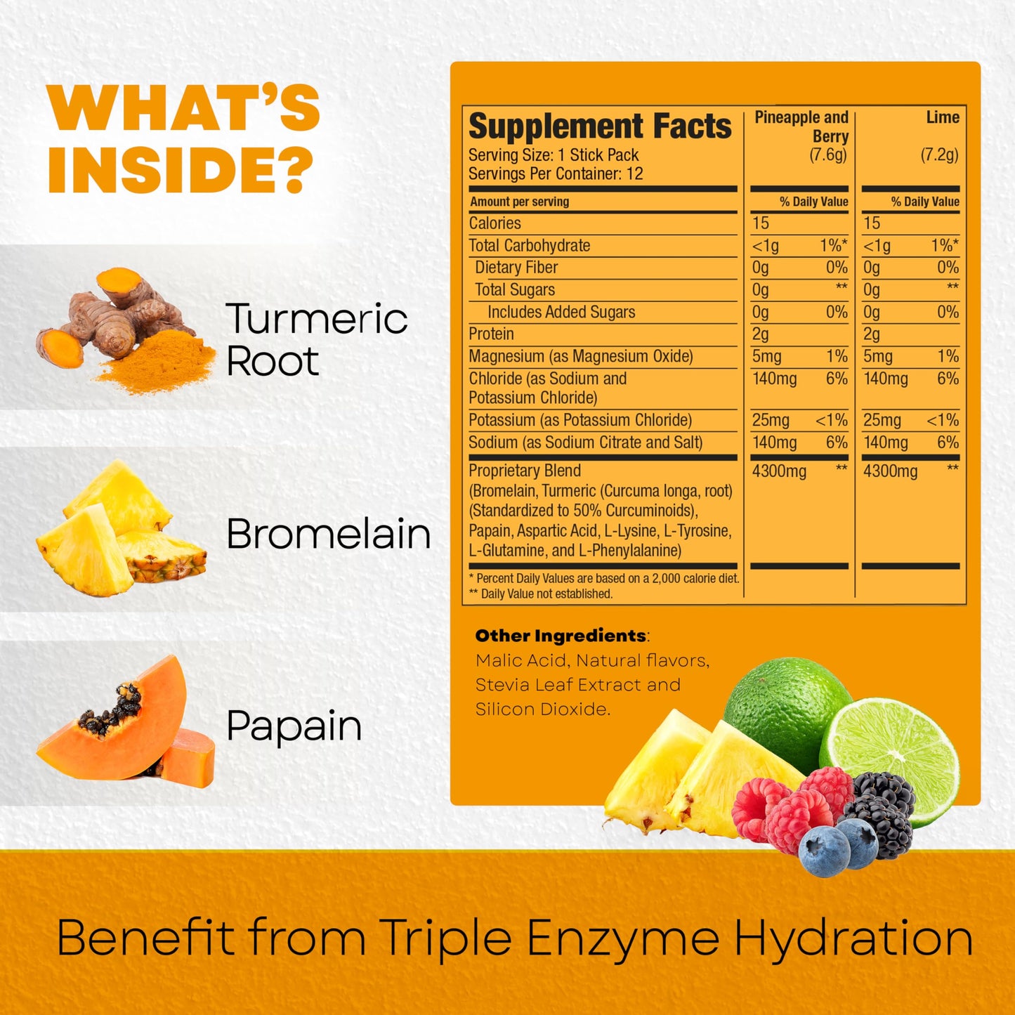 BALA Enzyme Hydration & Sugar-Free Electrolyte Drink Mix - Turmeric, Bromelain, Papain - Recovery, Immunity, Mobility - Variety Pack 0.25oz (12 Count)