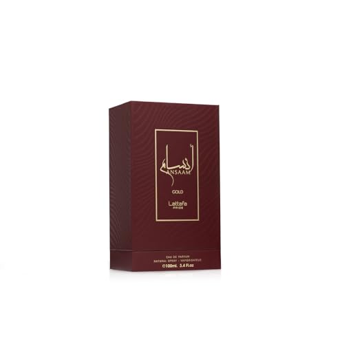 Lattafa Ansaam Gold Eau de Parfum Spray for Unisex, 3.4 Ounce