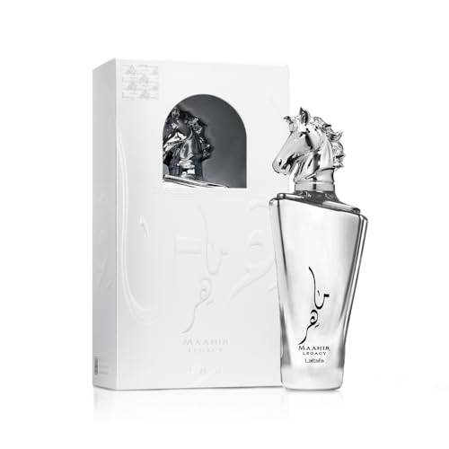 Lattafa Maahir Legacy - Aromatic Spicy, Citrus, Amber Wood - Eau de Parfum Long-Lasting Fragrance for Men, 3.40 Ounce / 100 ml