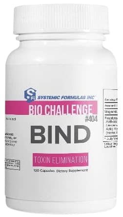 Systemic Formulas #404 Bind 120 Capsules, Activated Charcoal Capsules Powerful Cleanse Supplement for Optimal Health