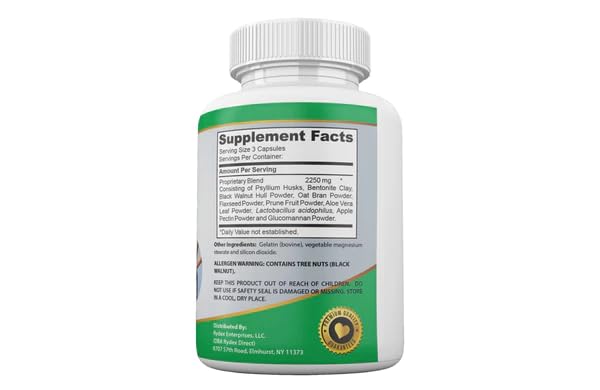 Ultra Detox Pro Health - Detox Cleanse Supplement - Constipation Relief & Body Detox Pills with Psyllium Husks, Apple Pectin Powder & Glucomannan Powder - Fiber Supplement - 90 Capsules