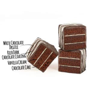 The Original Cakebites by Cookies United GrabandGo BiteSized Snack Chocolate Tuxedo 2 Ounce Pack of 4