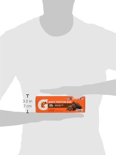 Gatorade Whey Protein Recover Bar Chocolate Chip 28 Ounce Bars 12 Count