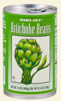 Trader Joes Artichoke Hearts Packed in Water 14oz400gr Pack of 2
