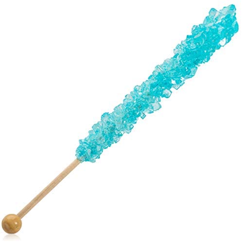Frozen Ice Rock Candy Sticks  18 Individually Wrapped Rock Candy on a Stick 3 Wands