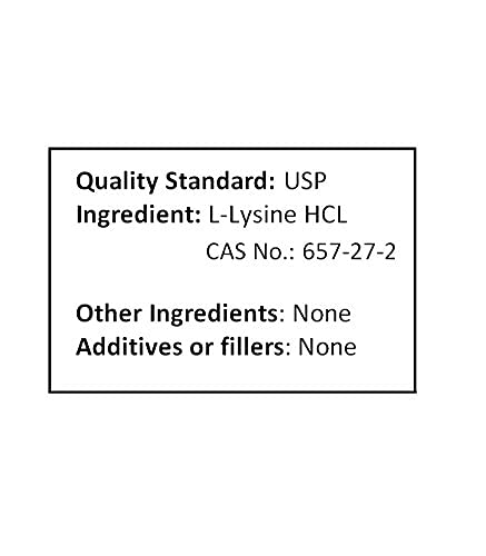 NuSci L-Lysine HCl Pure Powder (2500 Grams (5.5 lb))