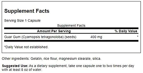 Swanson Premium Brand Full Spectrum Guar Gum 400 mg 60 Caps 3 Pack